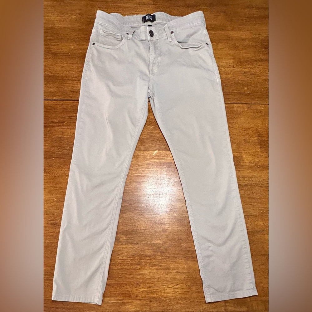 PAIGE Light Tan Straight-Leg Pants